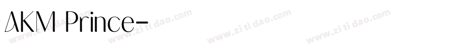 AKM Prince字体转换